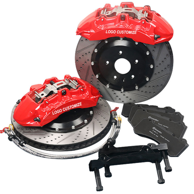 Potenciômetro forte vermelho 355mm dos compassos de calibre 6 do freio do carro de poder da parada V6 380mm 405mm