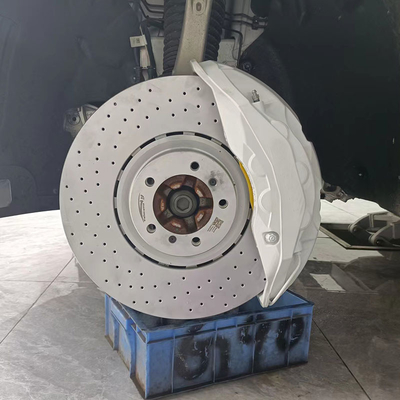 Compassos de calibre brancos alterados do freio de Porsche 1 potenciômetro 330mm 345mm 370mm