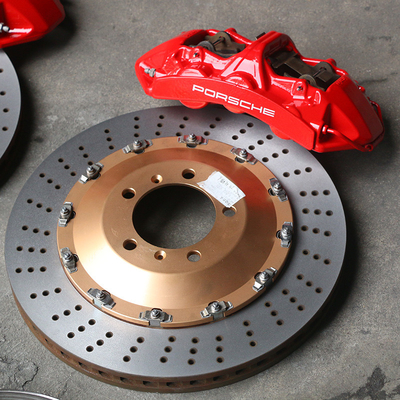 Atualizações das pinças de freio do carro Porsche para a pinça vermelha GT6 6 POT melhoram o poder de parada