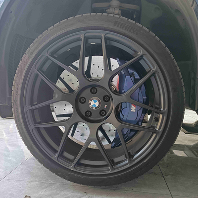 Pinça de freio de alumínio BMW X5 tamanho grande 10 pinças de pistão 420 mm discos de cerâmica de carbono
